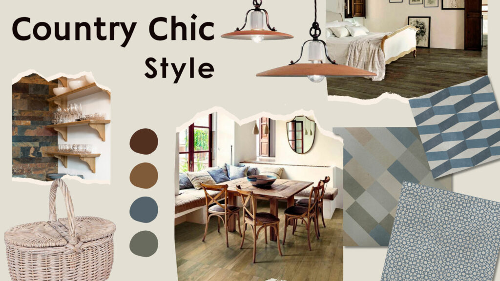 Country Chic Style moodboard Tilelook